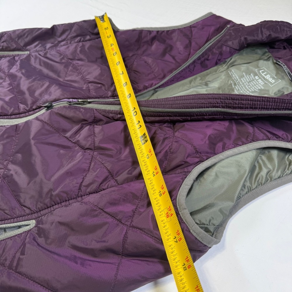 L.L. Bean PrimaLoft Packaway Puffer Vest Women's Size Med Purple Full Zip - Picture 6 of 7